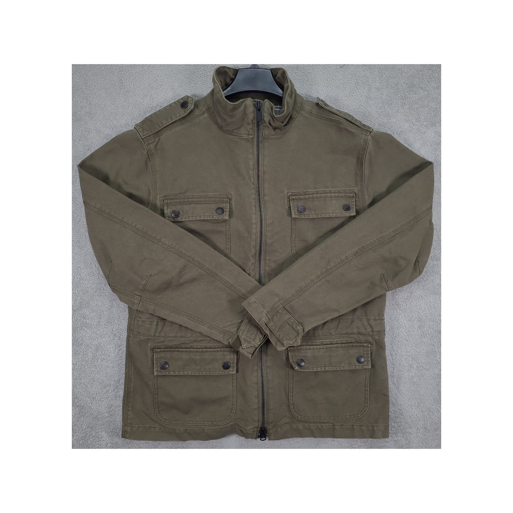 Carhartt Military M65 Feild Jacket Mens Lg Army Green Cotton Canvas Plaid Lined